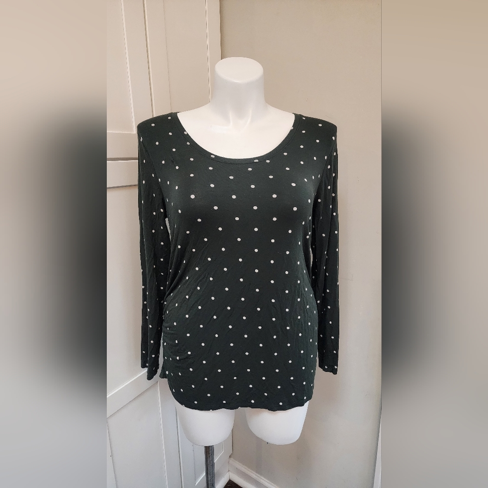 A:Glow Maternity Polka Dot Long Sleeve Shirt